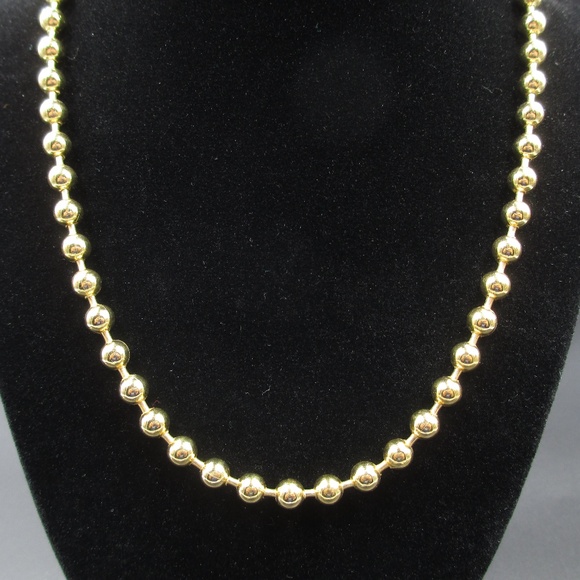 Jewelry - Gold Tone 18 Inch 24k Gold Bonded Beaded Necklace